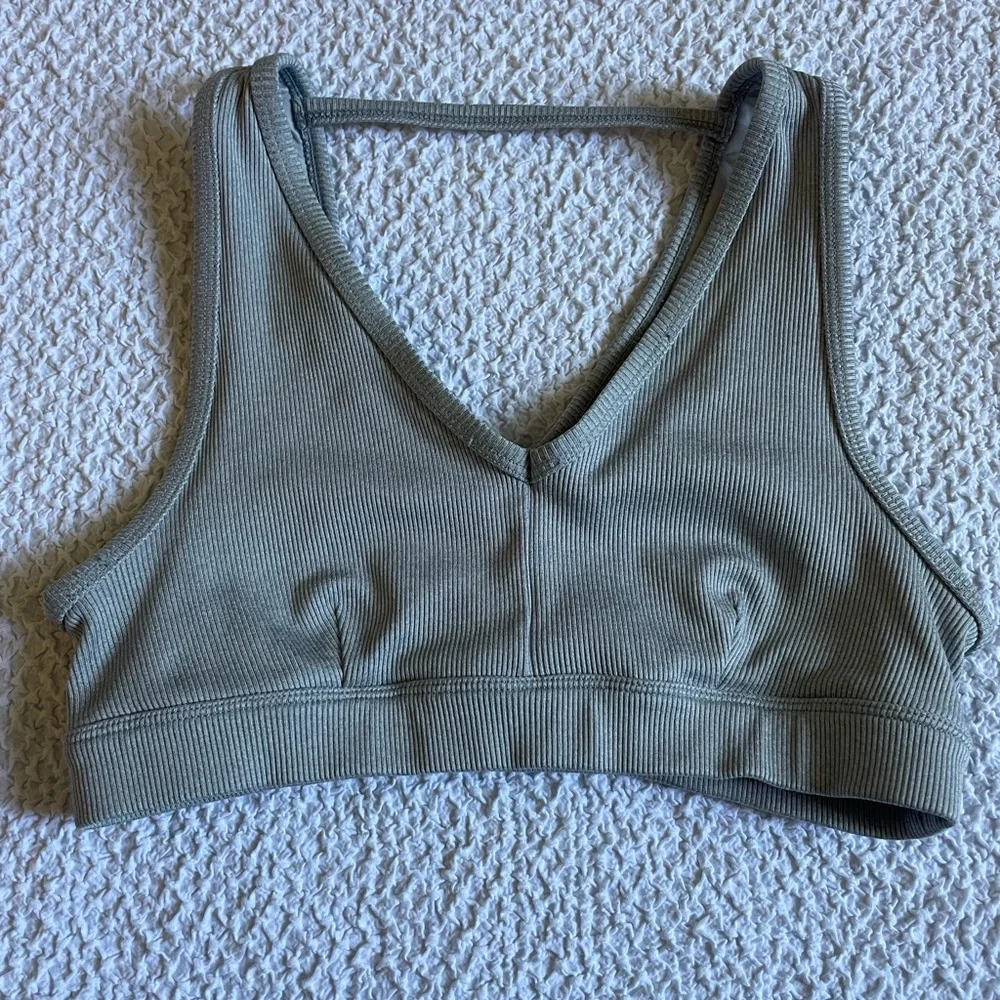 Alo Yoga Togetherness Bra Grey Heather Size Medium